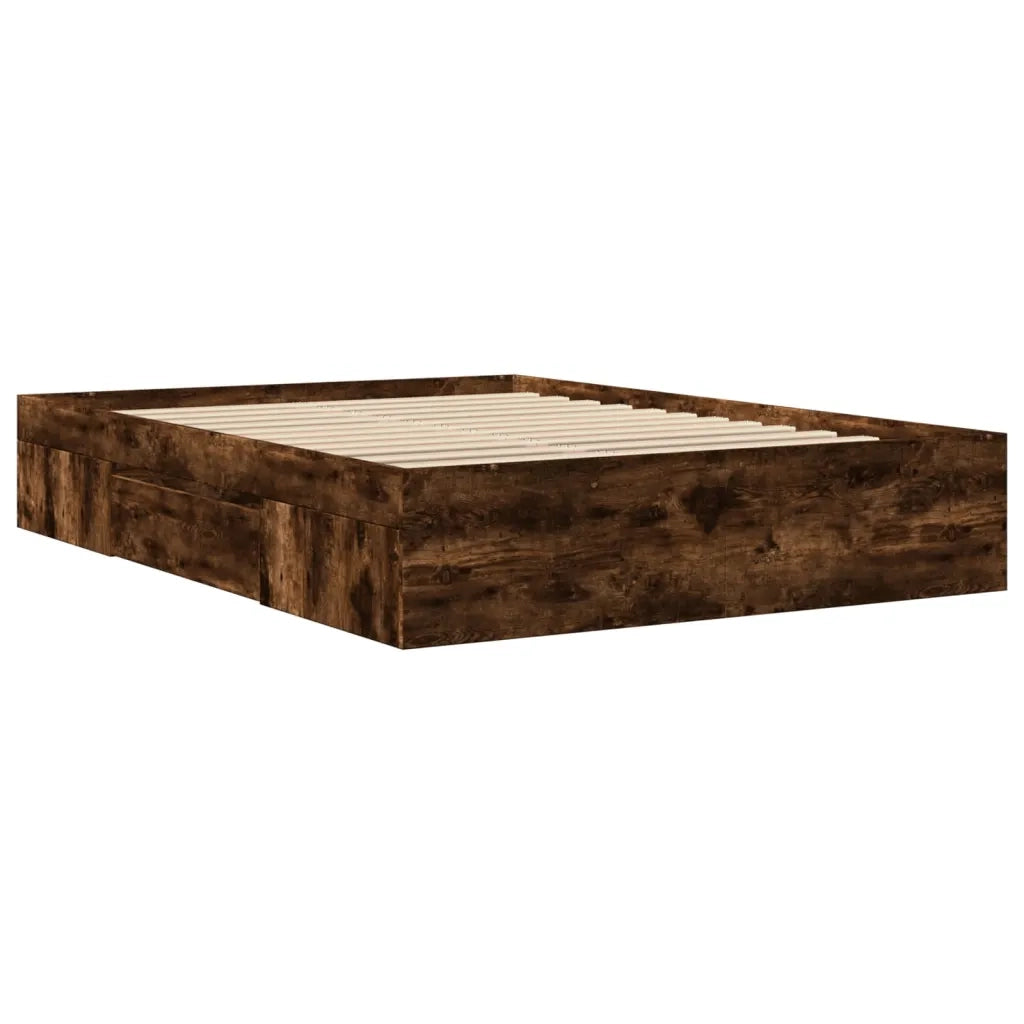 Giroletto senza Materasso Rovere Fumo 140x190 cm in Truciolato