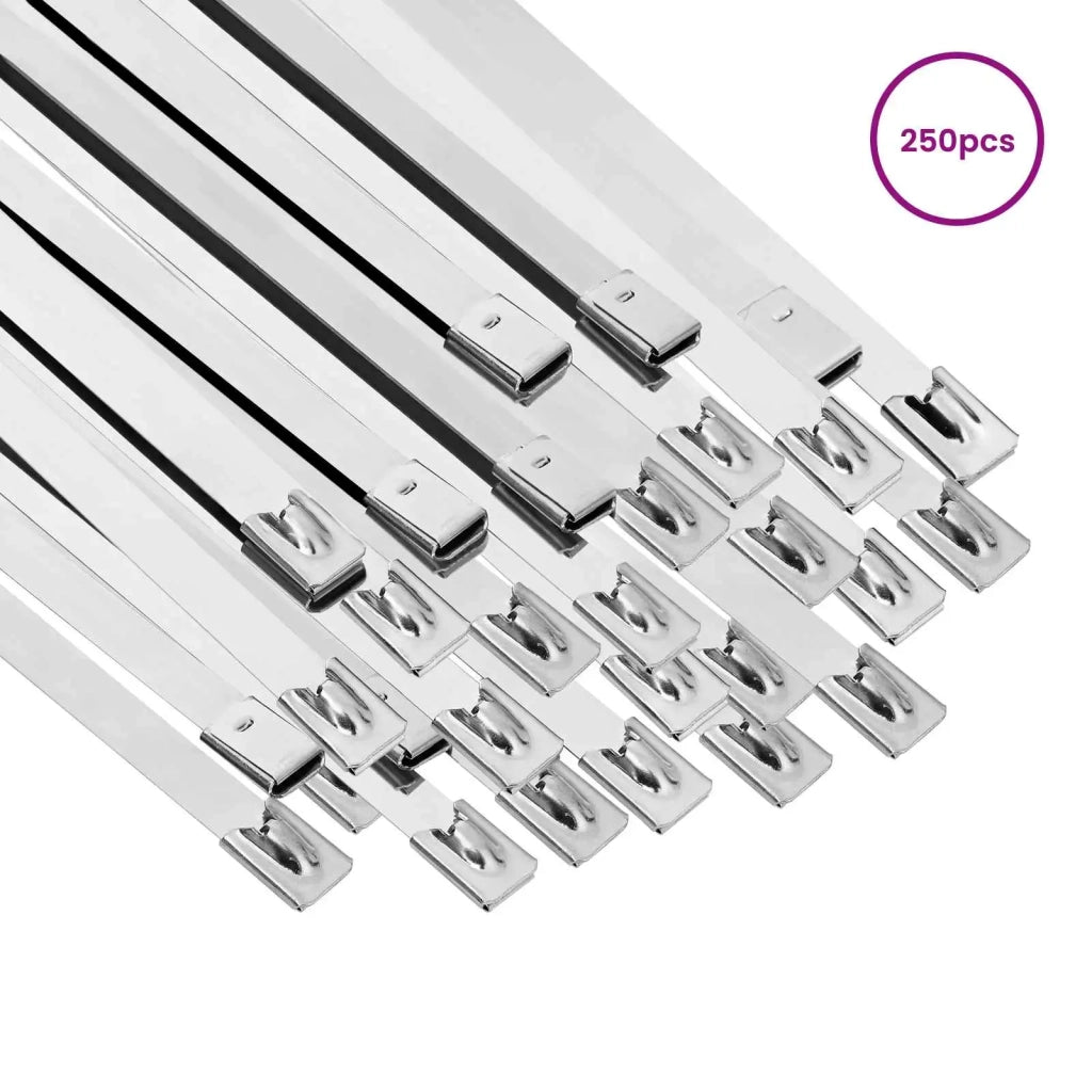 Fascetta per Cavi 250 pz 7,9 x 350 mm Argento 42029379