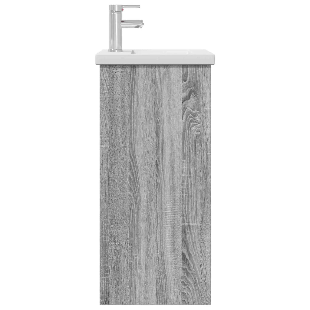 Mobile da bagno con lavabo Sonoma grigio 42 x 40 x 84,5 cm 890773