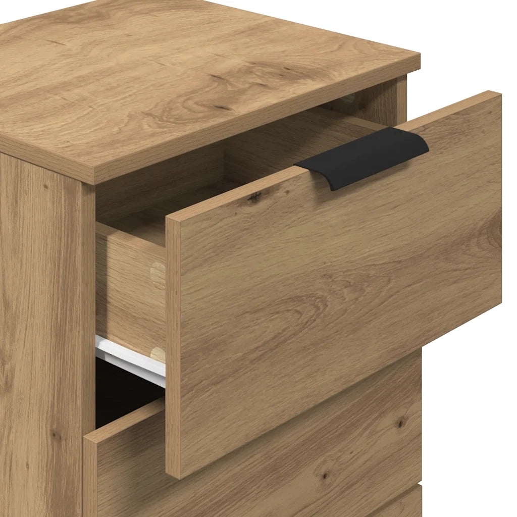 Comodino Rovere Artigianale 40x36x65 cm in Legno Multistrato 856934