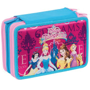 Trade Shop - Astuccio Completo 3 Zip Principesse Disney Accessoriato Bambine Scuola -