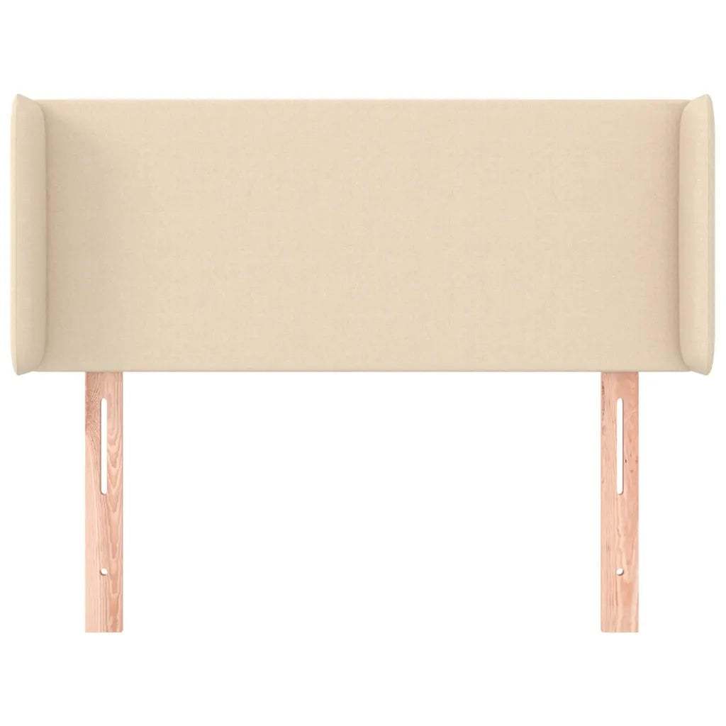 Testiera ad Orecchio Crema 103x16x78/88 cm in Tessuto
