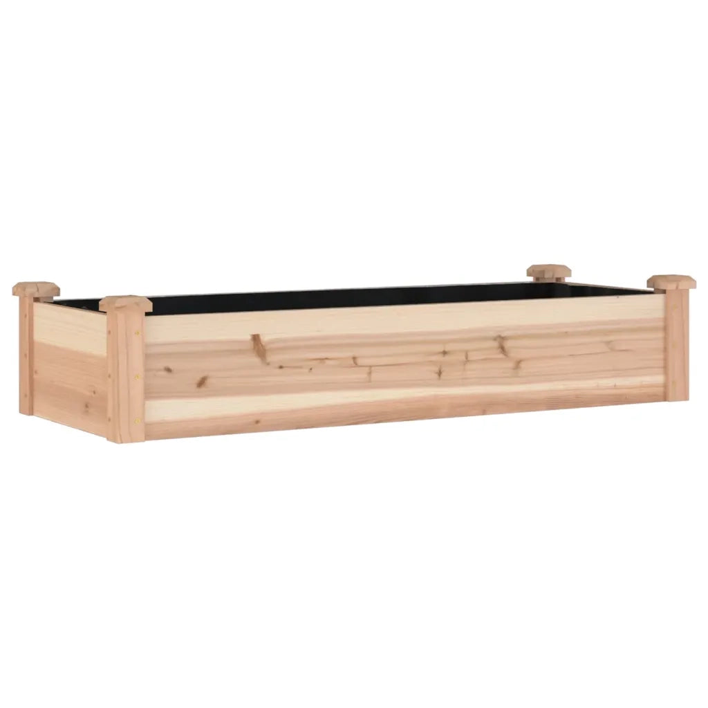 Fioriera | Cassetta per fiori | Vaso Rialzata da Giardino Fodera 120x45x25cm Massello Abete