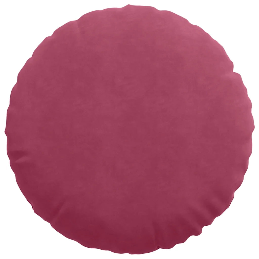Cuscini per Seduta 2 pcs Rosso Vino Ø 80 x 29 cm Velluto