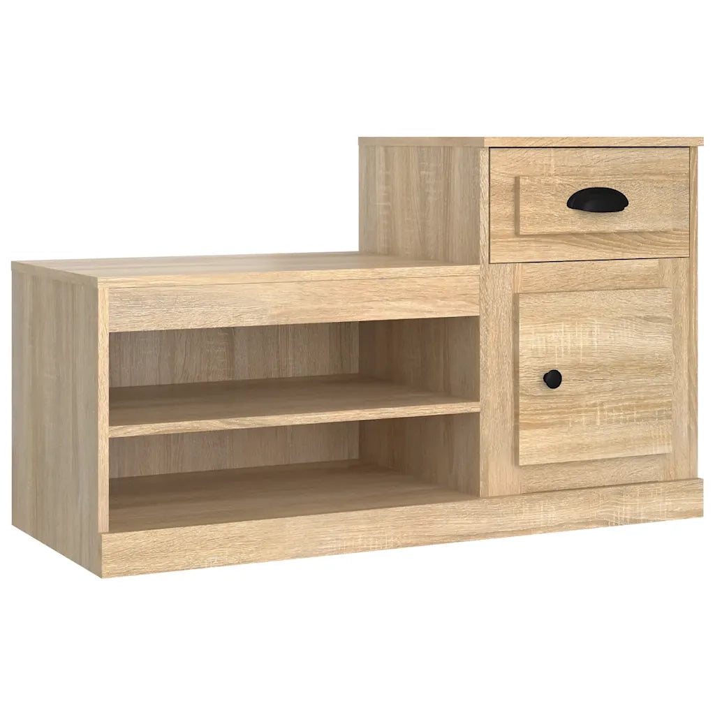 Scarpiera-Scaffale per scarpe Rovere Sonoma 100x42x60 cm in Legno Multistrato