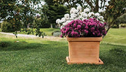 VASO QUADRATO MILLERIGHE DA 50CM IN RESINA Colore: Terracotta