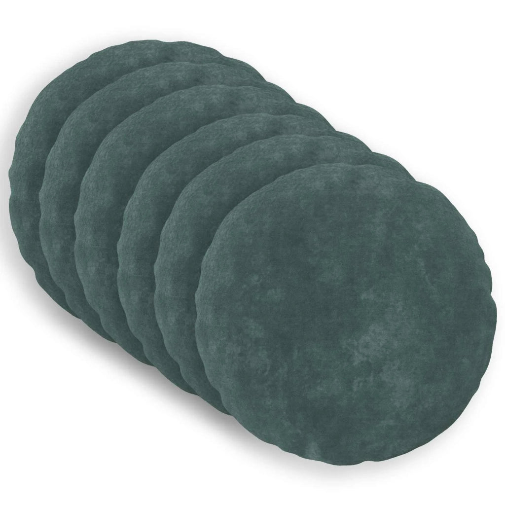 Cuscino con cuscino HEERLEN 6 pz Blu mare Fleece in microfibra 929786