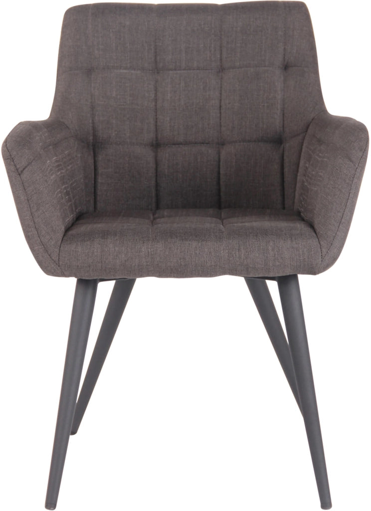Poltroncina soggiorno Lyss in tessuto grigio scuro
