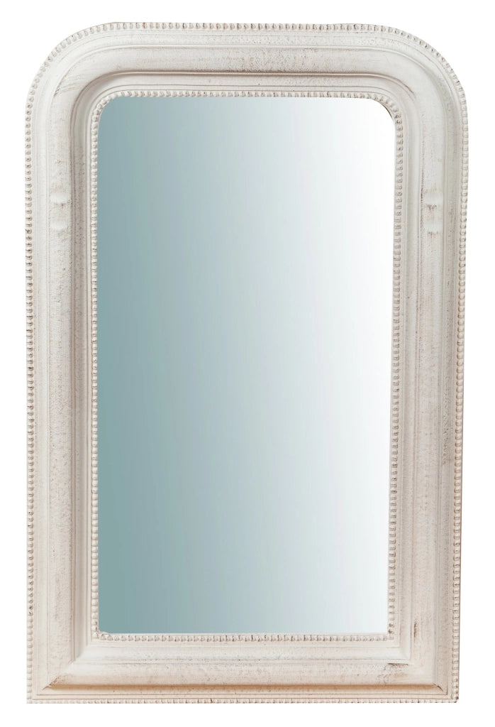 Biscottini Specchiera da parete in legno finitura bianco anticato Made in Italy Offerta