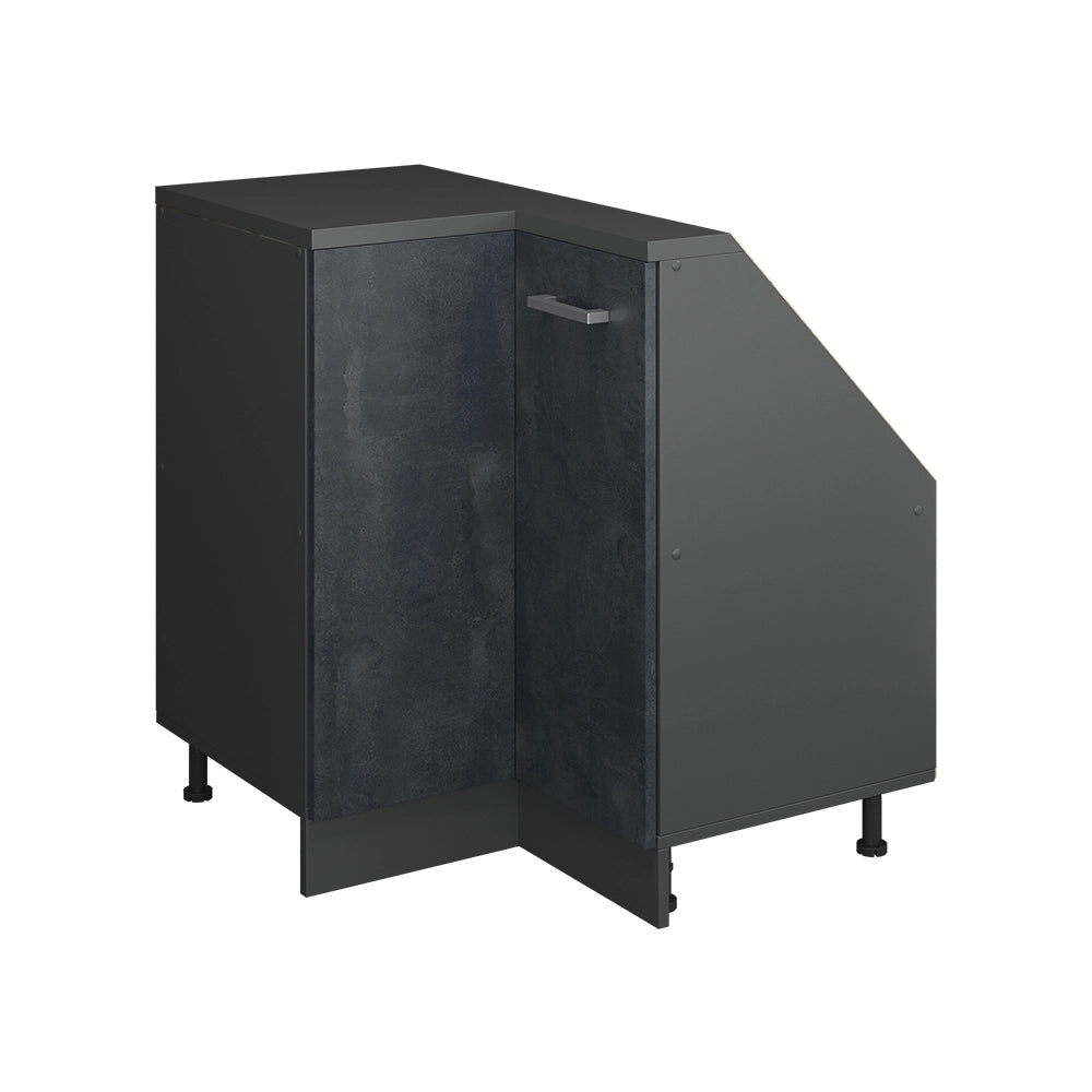 Mobile sottotetto Mobile angolare Rion Calce nera/Antracite 75.6 x 83.8 cm con 1 porta Vicco