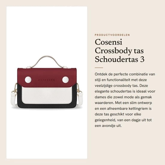Borsa da Spalla Donna - Borsa a Tracolla - Borsa Piccola - 3 in 1 - Faux Pelle - Cinturino Regolabile da Spalla