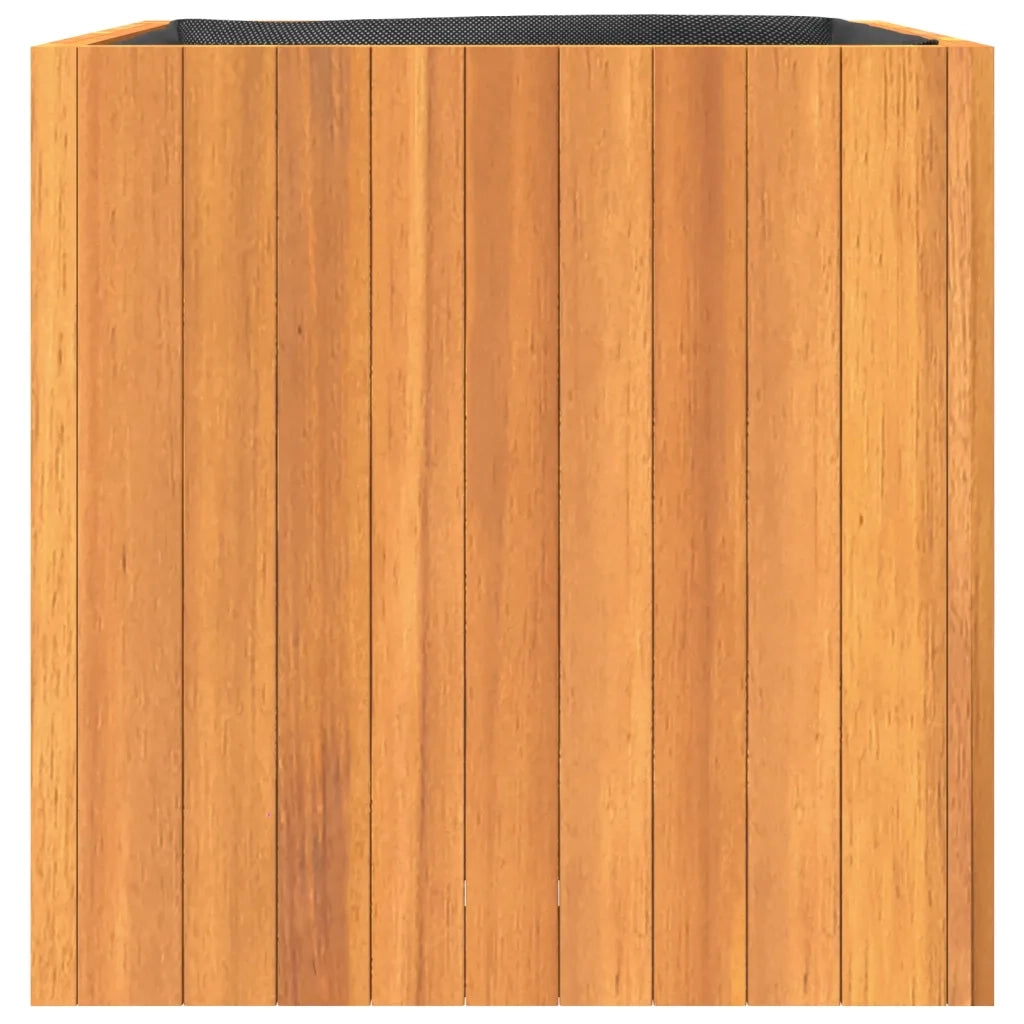 Fioriera | Cassetta per fiori | Vaso da Giardino 45x45x45 cm in Legno Massello di Acacia