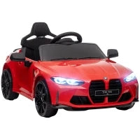 Macchina Elettrica per Bambini a Licenza BMW M4 con Telecomando, Clacson e Fari, 108x69.5x51 cm, Rossa