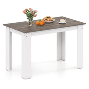 Tavolo rettangolare in legno da cucina moderno in stile rustico, Tavolo da pranzo 120 CM per angolo colazione Bianco-Tavoli e sedie da pranzo