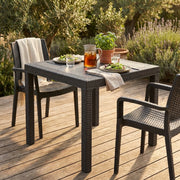 Tavolo da Giardino Quadrato in wicker cm 80x80 - WADE