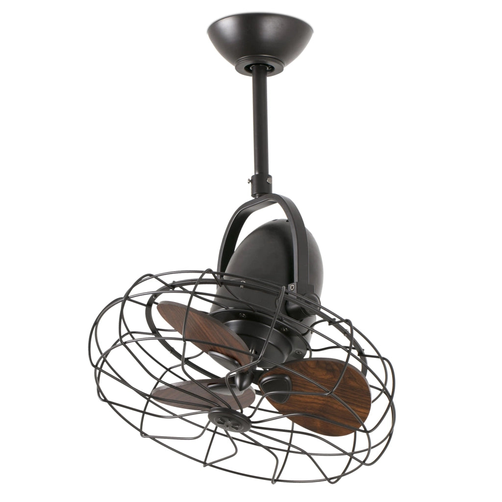 FARO Ventilatore da soffitto 13 m² acciaio marrone 3 velocita regolatore a parete incluso funzione estate-inverno flusso aria 9333 m³-min KEIKI FARO-33715