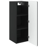 Armadietto a Muro | Mobiletto a muro Nero 33 x 34,5 x 94 cm Legno ingegnerizzato