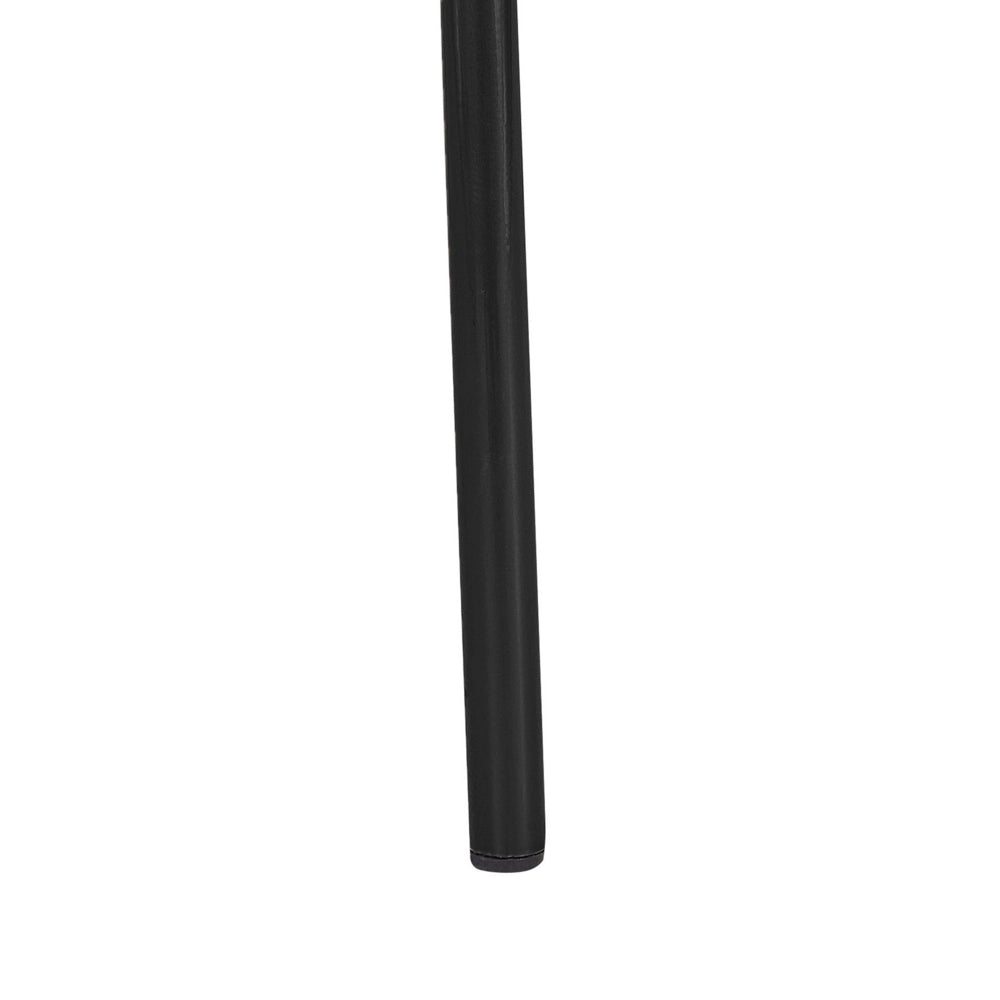 Set di 2 sedie da pranzo design in filo di metallo Nero con imbottitura in ecopelle con stile industriale glam