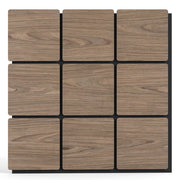 Set di 4 pannelli acustici 62 x 62 cm assorbimento acustico estetico naturale per soggiorno e ufficio in legno naturale 20_0018288