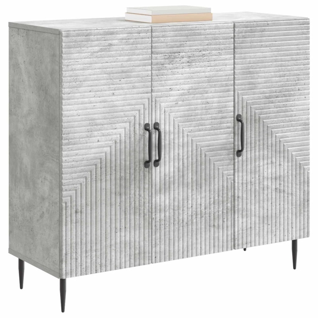 Credenza | Madia | Buffet da pranzo | Armadio da pranzo Grigio Cemento 89 x 34,5 x 80 cm Legno ingegnerizzato