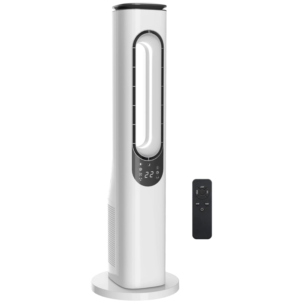Ventilatore da camera da letto ¨C zephmum ¨C bianco, LED, 3 velocit¨¤, timer 15h
