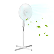 Ventilatore a Piantana con 3 Velocitá Altezza Regolabile max 120 cm Modalitá Oscillazione Motore 50W - Bianco