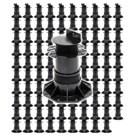 Set 100 supporti per pavimenti galleggianti Altezza regolabile 140-210mm Max 2700 kg Piedini per decking