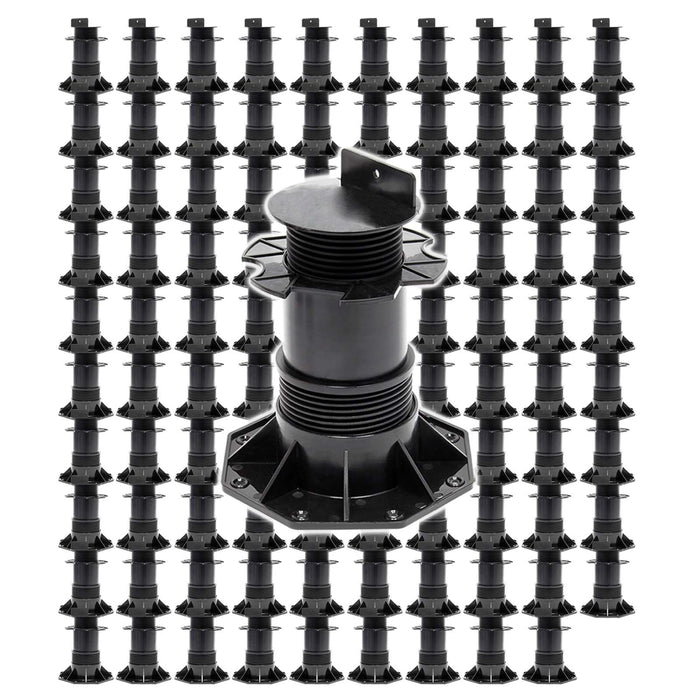 Set 100 supporti per pavimenti galleggianti Altezza regolabile 140-210mm Max 2700 kg Piedini per decking