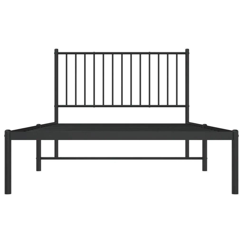 Giroletto con Testiera in Metallo Nero 107x203 cm 350860