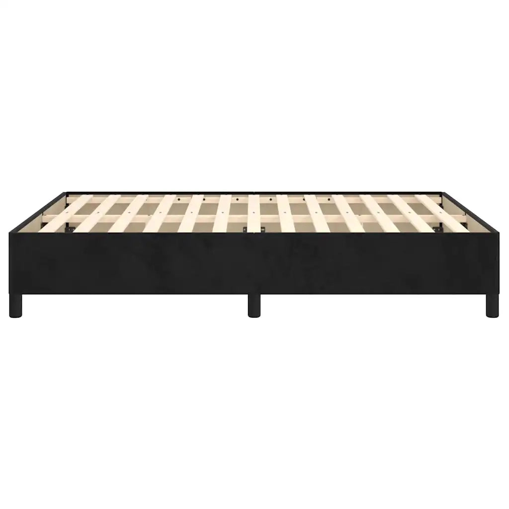 Giroletto senza Materasso Nero 140x200 cm in Velluto 347326