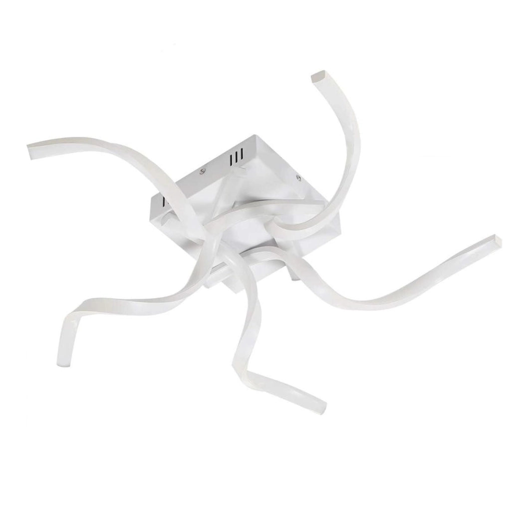 ZMH Lampada da soffitto plafoniera LED moderna 65cm forma onda telecomando per soggiorno