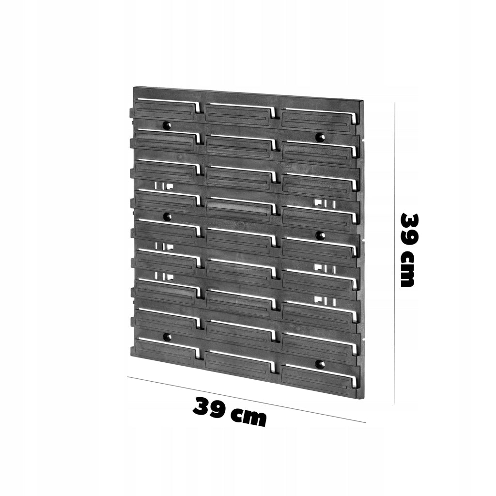 Pannello portautensili KADAX 39x39cm per officina, parete o garage, per vassoi portautensili.