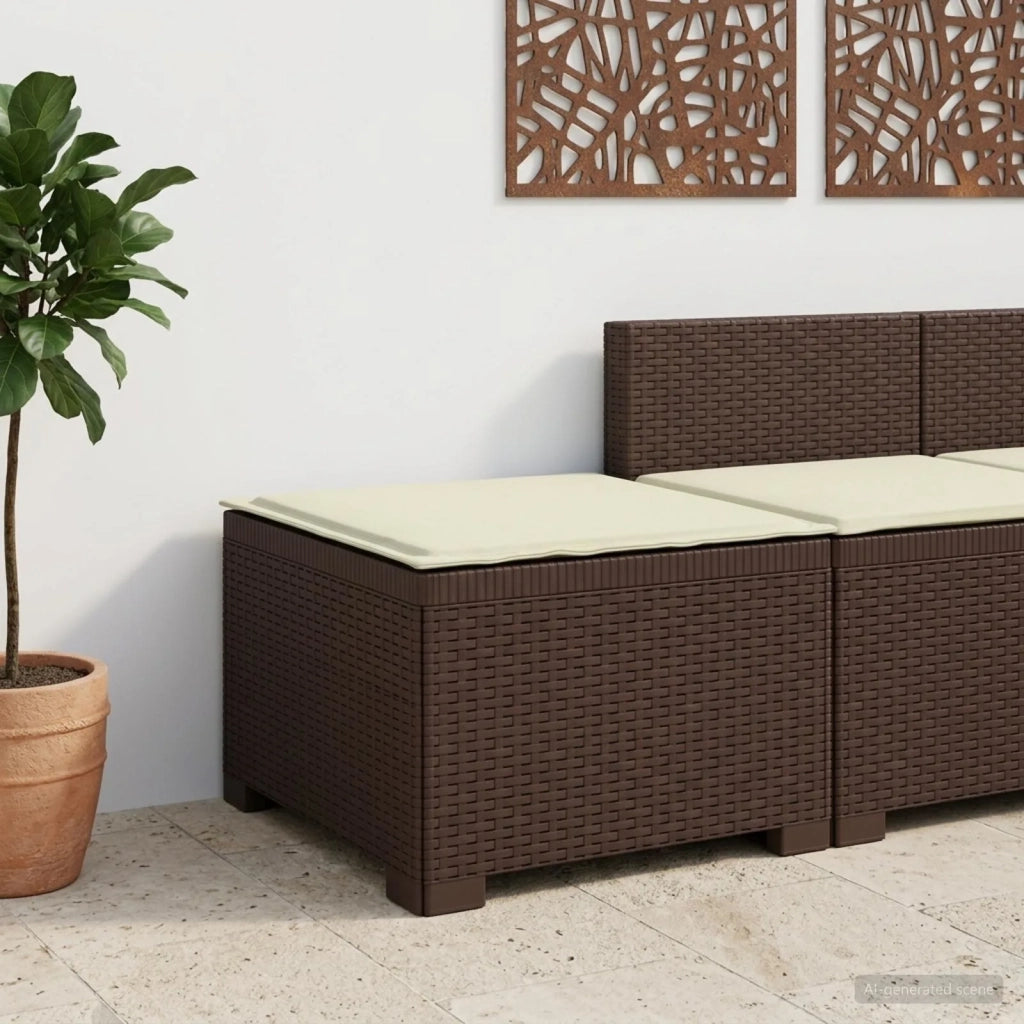 Divano da esterno-Divano da Giardino a 1 Posto con Cuscino Aspetto Rattan PP 932875