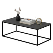 Arcella, Tavolino da Salotto Forma Rettangolare, 120x60x42h cm Nero Antracite
