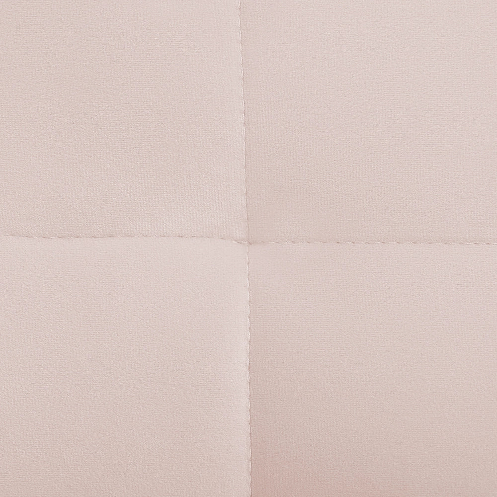 Divano a 3 posti con rivestimento in tessuto di velluto rosa capitonné con gambe dorate
