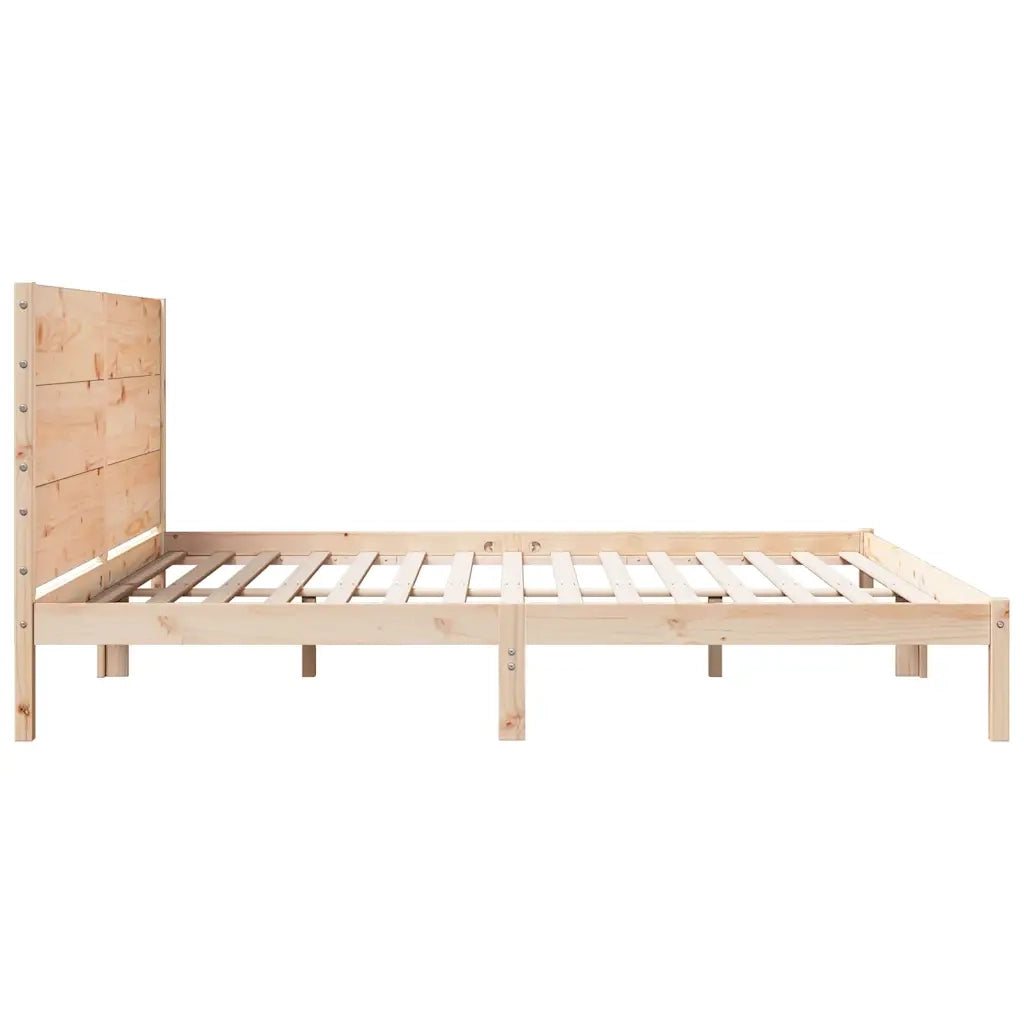 Giroletto Extra Lungo senza Materasso 200x210 cm Legno Massello 3309277