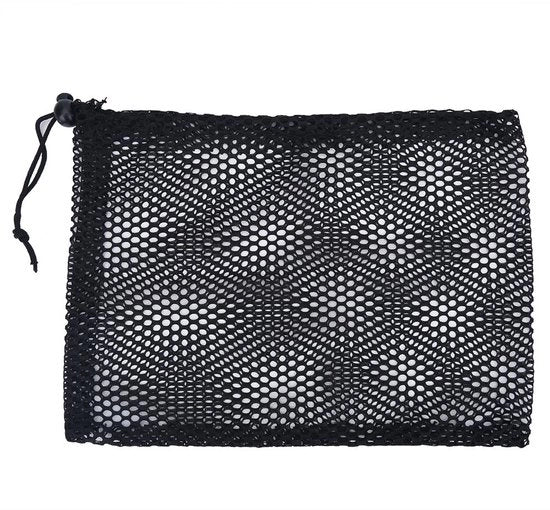 Tas per palline da golf - Tessuto in nylon mesh - Corda per trekking - Tas per palline da golf e tennis - Tas con taschino - Comodo - Pratico - Contenitore per palline da golf