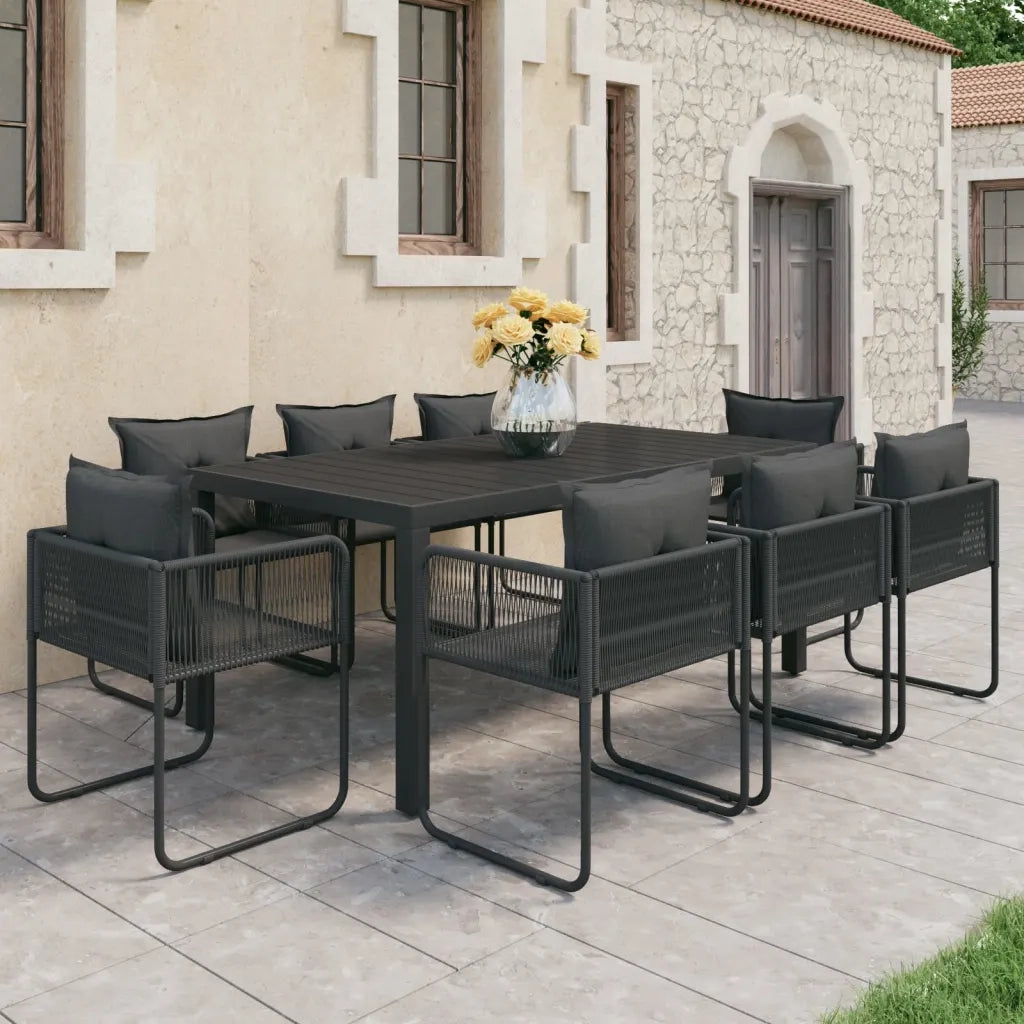 Set da Pranzo da Giardino 9 pz in Rattan PVC Nerocod mxl 69939