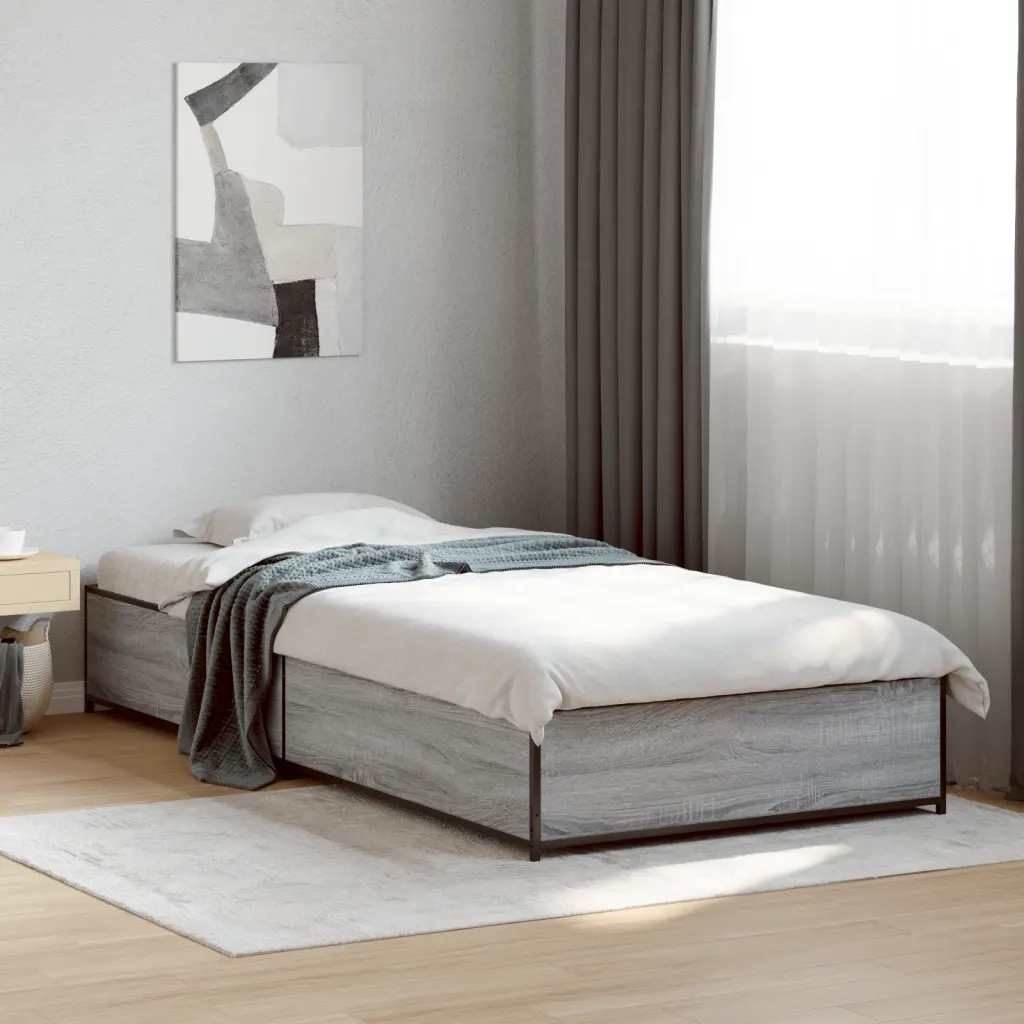 Giroletto senza Materasso-Struttura Letto Rovere Sonoma 90x190 cm 911763