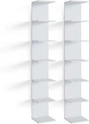 Scaffale a muro Paolo, Bianco, 28 x 190 cm Set di 2, da parete per libri, decorazioni o oggetti di stoccaggio