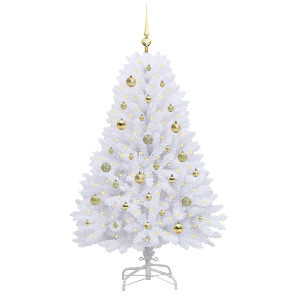 Albero di Natale Artificiale con Rami Pieghevoli Bianco 150 cm 3426589
