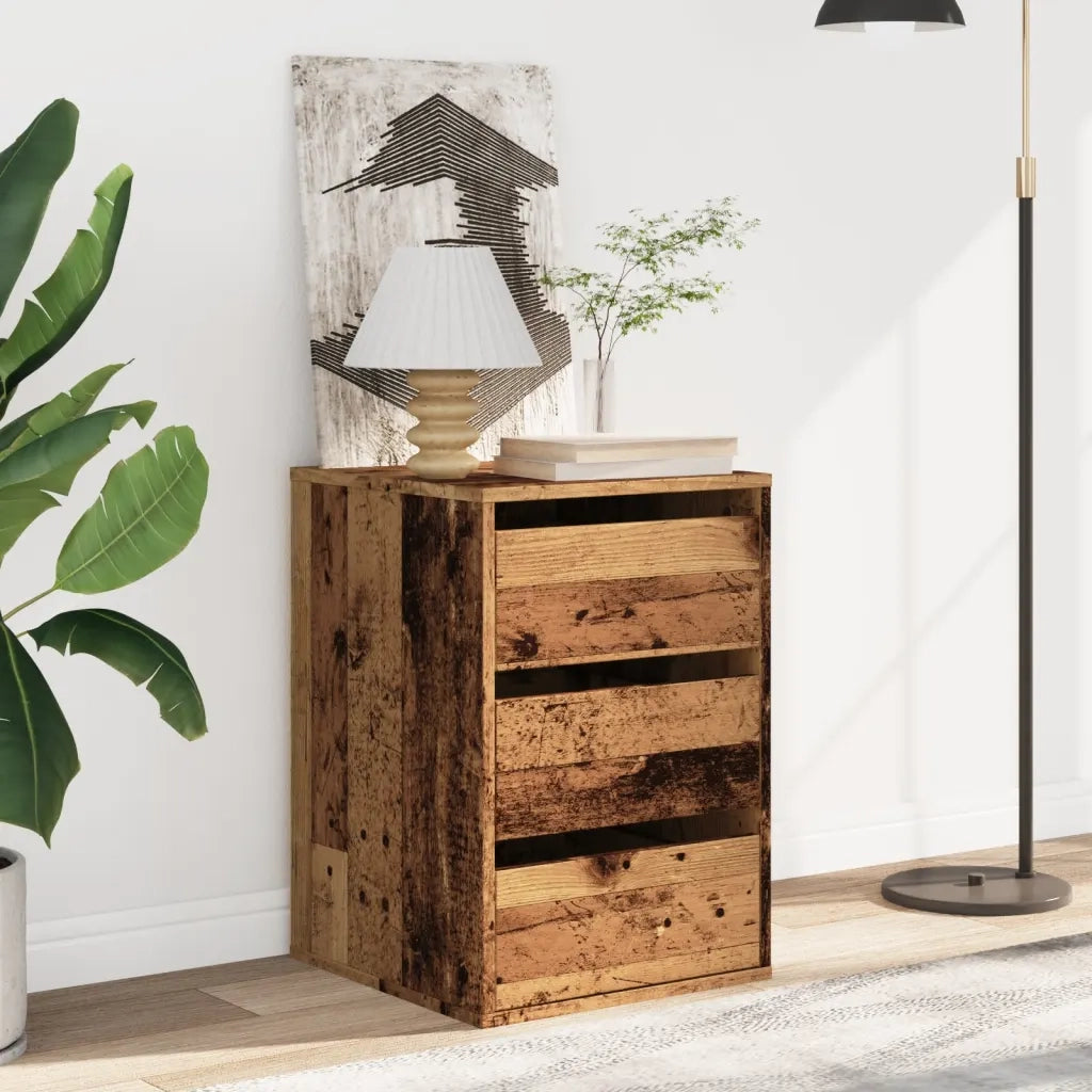 vidaXL Cassettiera Angolare Legno Antico 40x41x58 cm Legno Multistrato
