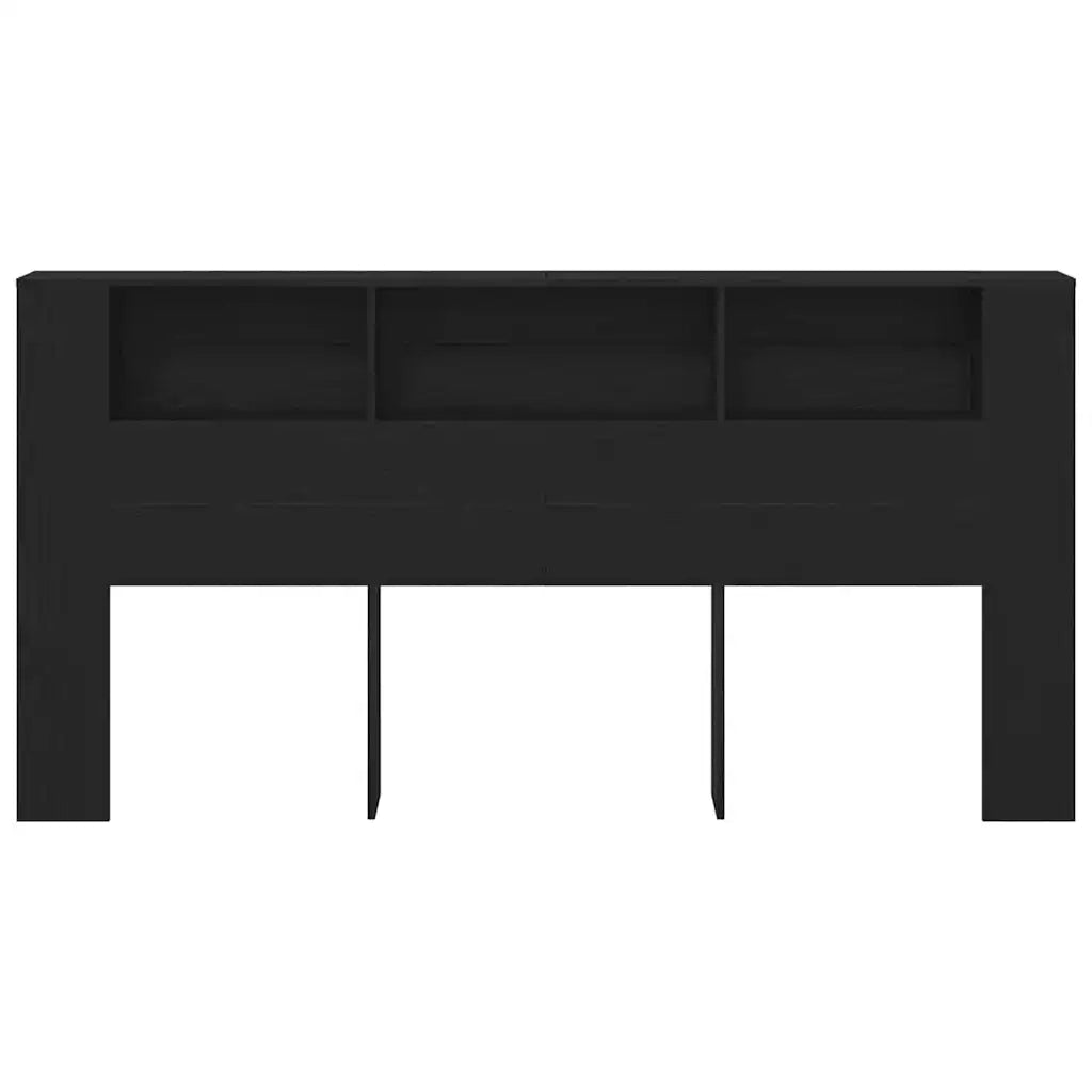 Testata del letto Rovere Nero Legno ingegnerizzato 862760