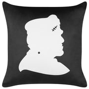 Cuscino decorativo velluto nero fantasia Frankenstein 45 x 45 cm Quadrato Accessori Halloween Decorazione