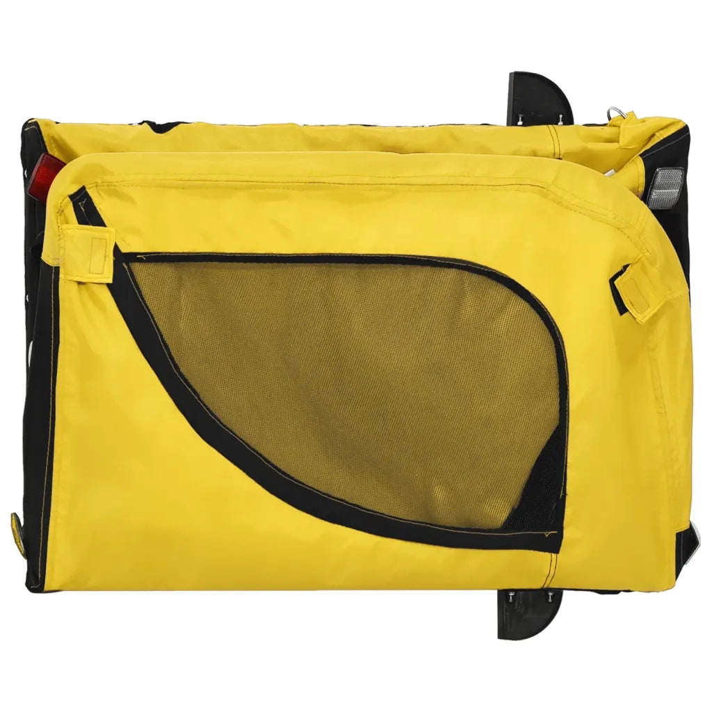 Rimorchio da Bici per Animali Giallo e Nero Oxford e Ferro CFW6952356
