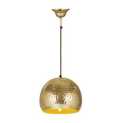 Lampada a sospensione Bell Small in ferro martellato