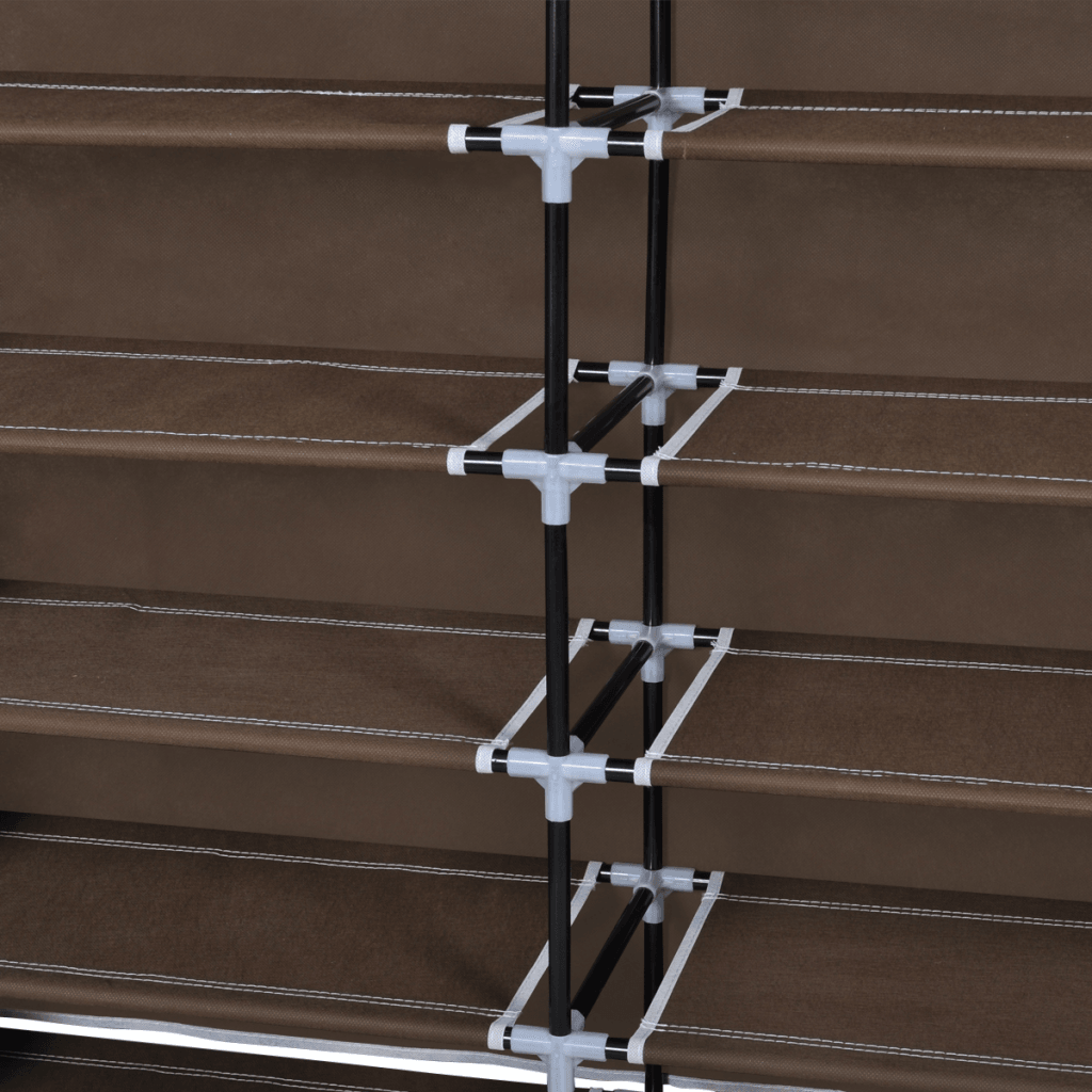 Scarpiera mobile scaffale 30 paia tessuto marrone 2002039