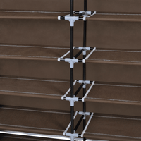 Scarpiera mobile scaffale 30 paia tessuto marrone 2002039