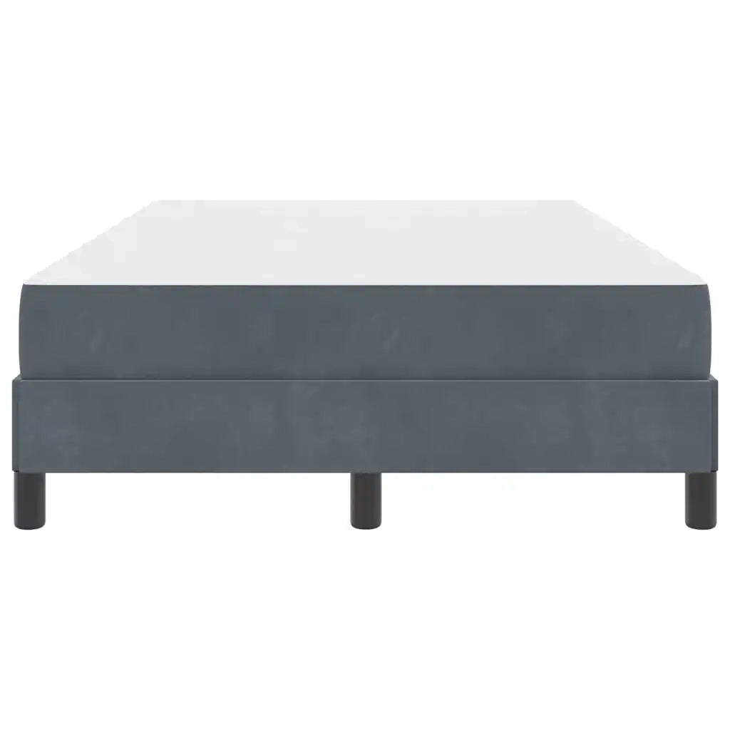 vidaXL Letto box spring con materasso Grigio scuro 120 x 200 cm