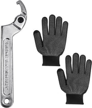 Chiave a morsa regolabile 19-51 mm a morsa C con manubrio in acciaio chrome-vanadio con guanti antiscivolo per viti quadrate (16,5 x 3,5 x 0,5 cm)